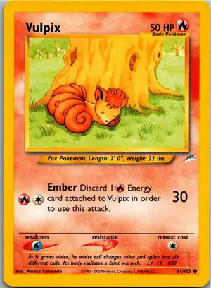Pokémon-Karte Vulpix 91/105 Neo Destiny