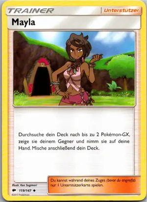 Pokémon-Karte Mayla 119/147 Nacht in Flammen
