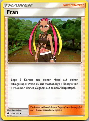 Pokémon-Karte Fran 120/147 Nacht in Flammen