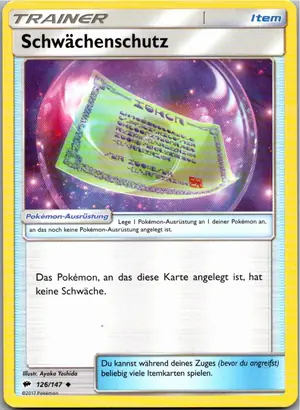 Pokémon-Karte Schwächenschutz 126/147 Nacht in Flammen