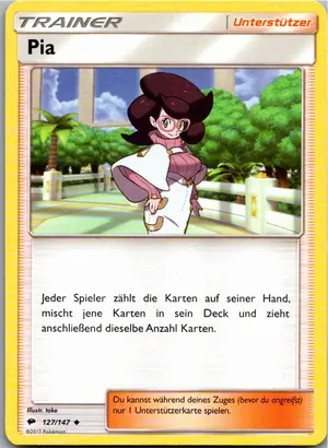 Pokémon-Karte Pia 127/147 Nacht in Flammen