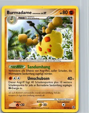 Pokémon-Karte Burmadame Sandumhang 42/132 Rätselhafte Wunder