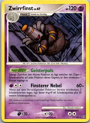 Pokémon-Karte Zwirrfinst 17/100 Sturmtief