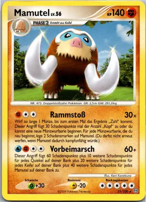 Pokémon-Karte Mamutel 21/100 Sturmtief