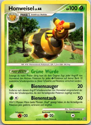 Pokémon-Karte Honweisel 31/100 Sturmtief