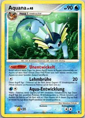 Pokémon-Karte Aquana 34/111 Aufstieg der Rivalen