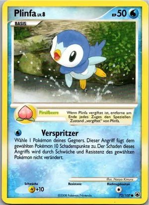 Pokémon-Karte Plinfa 72/100 Majestätischer Morgen