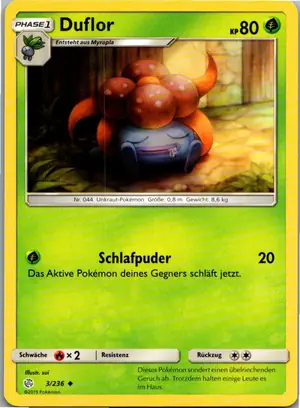 Pokémon-Karte Duflor 3/236 Welten im Wandel