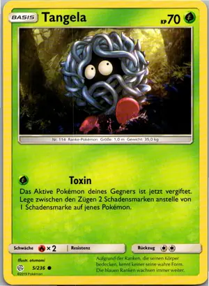 Pokémon-Karte Tangela 5/236 Welten im Wandel