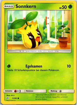 Pokémon-Karte Sonnkern 7/236 Welten im Wandel