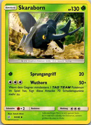 Pokémon-Karte Skaraborn 9/236 Welten im Wandel