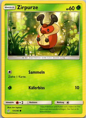 Zirpurze Exemplar 1,25 €