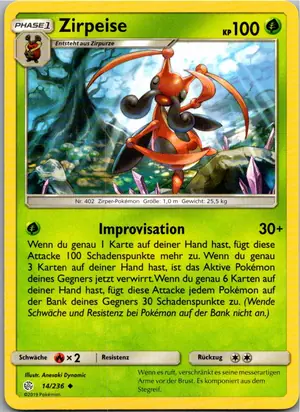 Zirpeise Exemplar 1,25 €