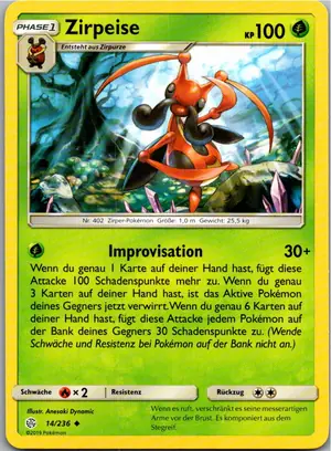 Zirpeise Exemplar 1,25 €