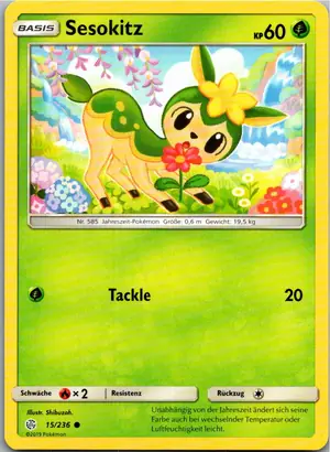 Pokémon-Karte Sesokitz 15/236 Welten im Wandel