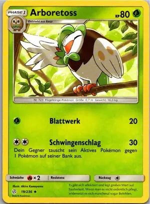 Pokémon-Karte Arboretoss 19/236 Welten im Wandel