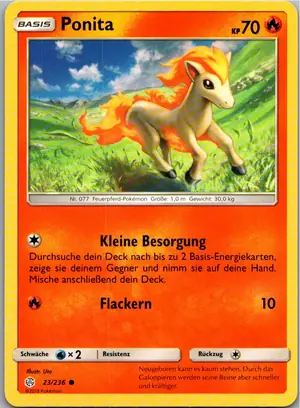 Pokémon-Karte Ponita 23/236 Welten im Wandel