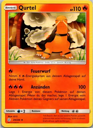 Pokémon-Karte Qurtel 29/236 Welten im Wandel