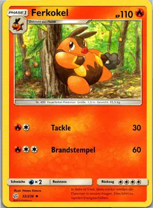 Pokémon-Karte Ferkokel 32/236 Welten im Wandel