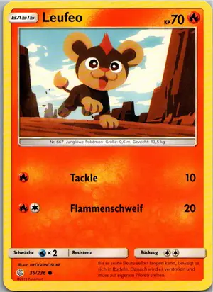 Pokémon-Karte Leufeo 36/236 Welten im Wandel