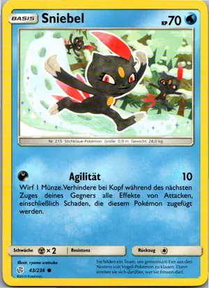 Pokémon-Karte Sniebel 43/236 Welten im Wandel
