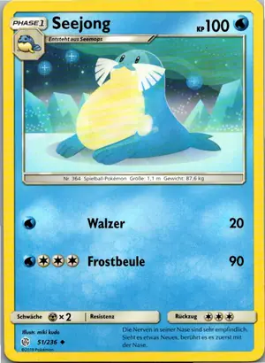 Pokémon-Karte Seejong 51/236 Welten im Wandel