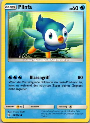 Pokémon-Karte Plinfa 54/236 Welten im Wandel