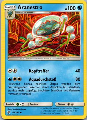 Pokémon-Karte Aranestro 65/236 Welten im Wandel