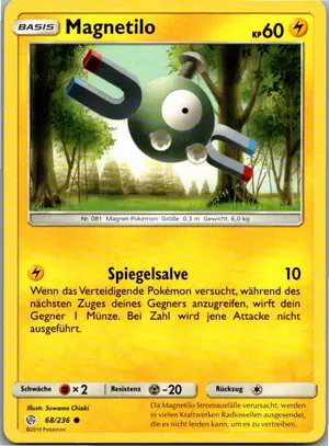 Pokémon-Karte Magnetilo 68/236 Welten im Wandel