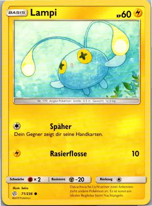 Pokémon-Karte Lampi 71/236 Welten im Wandel