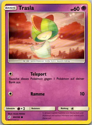 Pokémon-Karte Trasla 80/236 Welten im Wandel