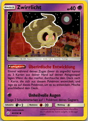 Zwirrlicht Exemplar 1,25 €