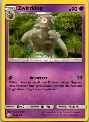 Pokémon-Karte Zwirrklop 84/236 Welten im Wandel