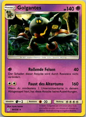 Pokémon-Karte Golgantes 90/236 Welten im Wandel