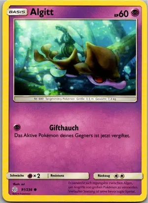 Pokémon-Karte Algitt 91/236 Welten im Wandel
