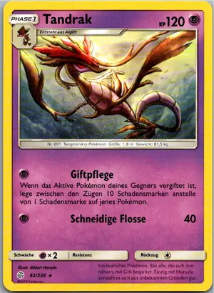 Pokémon-Karte Tandrak 92/236 Welten im Wandel