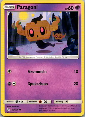 Pokémon-Karte Paragoni 93/236 Welten im Wandel