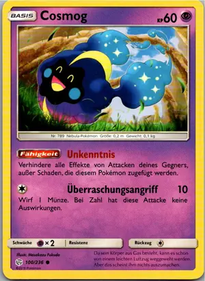 Pokémon-Karte Cosmog 100/236 Welten im Wandel