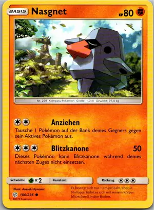 Pokémon-Karte Nasgnet 106/236 Welten im Wandel