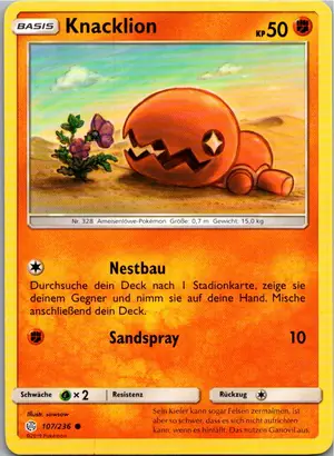 Pokémon-Karte Knacklion 107/236 Welten im Wandel