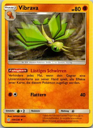 Pokémon-Karte Vibrava 109/236 Welten im Wandel