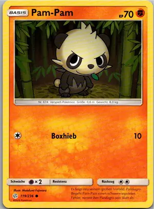 Pokémon-Karte Pam-Pam 119/236 Welten im Wandel