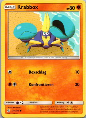 Pokémon-Karte Krabbox 121/236 Welten im Wandel