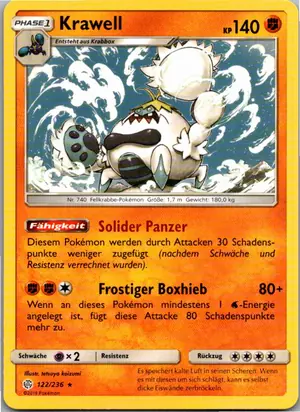 Pokémon-Karte Krawell 122/236 Welten im Wandel
