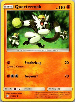 Pokémon-Karte Quartermak 125/236 Welten im Wandel