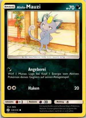 Pokémon-Karte Mauzi 128/236 Welten im Wandel