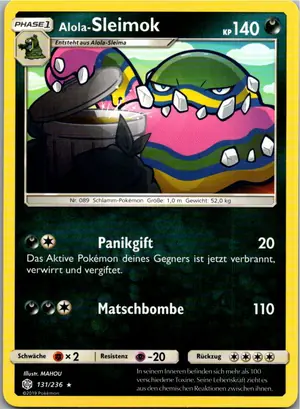 Pokémon-Karte Alola-Sleimok 131/236 Welten im Wandel