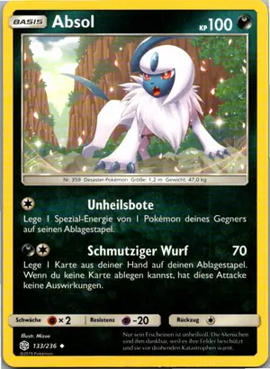 Pokémon-Karte Absol 133/236 Welten im Wandel
