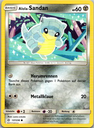 Pokémon-Karte Sandan 137/236 Welten im Wandel