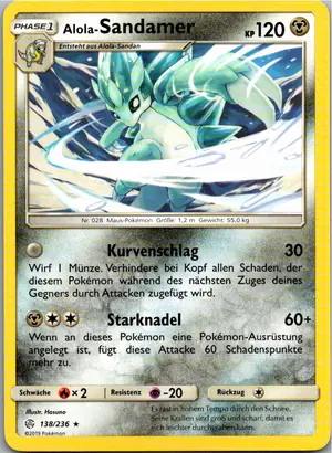 Pokémon-Karte Sandamer 138/236 Welten im Wandel